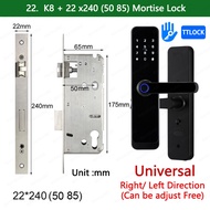 2023 NEW RAYKUBE K8 Tuya Wifi Smart Door Lock TT Lock Fingerprint Lock Digital Electric Lock With Lo