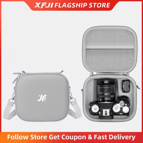 XFJI Travel Carrying Case for FUJIFILM X-S20/X-T5 Organizer Storage Bag PU Shoulder Bag Portable Cas