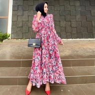 TM 31170 Maxi Roses Red import Red Dress Long Dress Maxi Dress