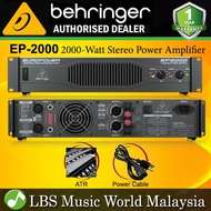 Behringer EP-2000 Professional 2000 Watt Stereo Power Amplifier Amp with ATR Technology (EP2000 EP 2