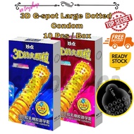 Time Delay 3D Large Dotted Condom 10pcs/Box Kondom Tahan Lama KONDOM BERDURI Lembut  Long Lasting co