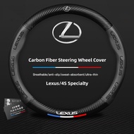 Car carbon fiber steering wheel cover For Lexus F Sport ES GS GX IS LS NX RX UX LX470 570 CT200h 300