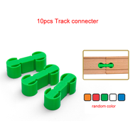 Wooden Train Track Accessories Colorful Flexible Track Train Track Connector Compatible with All Maj