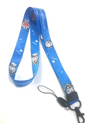 DOREMON สายคล้องคอ สายคล้องบัตร ห้อยโทรศัพท์ ลาย DOREMON SKY  น่ารัก มีก้ามปู มีห่วงเล็ก ถอดได้ ขนาด