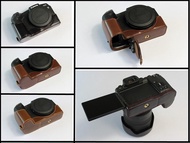 เคสป้องกันแบบครึ่งตัวป้องกันครึ่งส่วนล่างกระเป๋ากล้องหนัง Pu ดิจิตอลสำหรับ Canon Eosrp EOS RP EOS RP เคสที่มีสายคล้อง