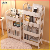 Salvo 3/4/5 Tier Multifunction Storage Trolley Rack Office Shelves Home Kitchen Rack Plastic Storage