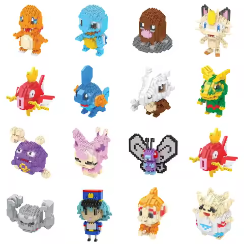 Pokemon Small Building Pokemon Nanoblock Cartoon Pikachu Animal Model Education Game Graphics Pokemo