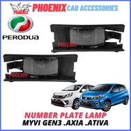 PERODUA ATIVA / AXIA / MYVI NEW 2018 Number Plate Lamp Cover With Bulb License Light ( Lampu Nombo P