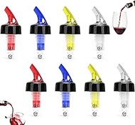 Scoop Bottle, Pack of 8 Liquor Dispensers 1.5 cl, 2 cl, 3 cl, 4 cl, Spout Spirits, Auto Pour Spouts,