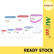MITICO Round Container Storage Container With Handle / Without Handle (4L - 27L) M932 M-936 M-937 M-