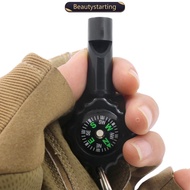BEAUTYSTARTING 2-in-1 Outdoor Whistle and Compass with Keychain Multi-Function Mountaineering Advent