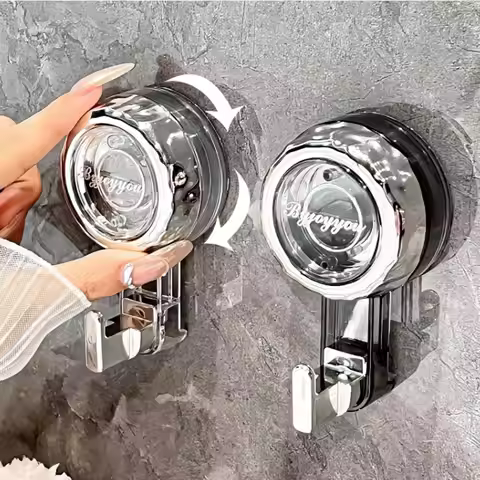 Fashion Powerful Suction Cup Hooks Vacuum Reusable Shower Hooks Heavy Duty Clothes Hook Traceless Cl