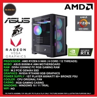 Gaming PC Desktop AMD Ryzen 5 5600/32GB/16GB/512GB SSD/1TB SSD/RTX4060 8GB/600W