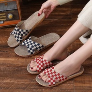 Linen Slippers Retro Slippers Fashion Home Slippers