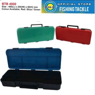 kotak Simpanan Barangan Pancing BAKAU TACKLE BOX – BTB 4000 Size :460(L) x 200(W) x 80(H) mm Mesin P