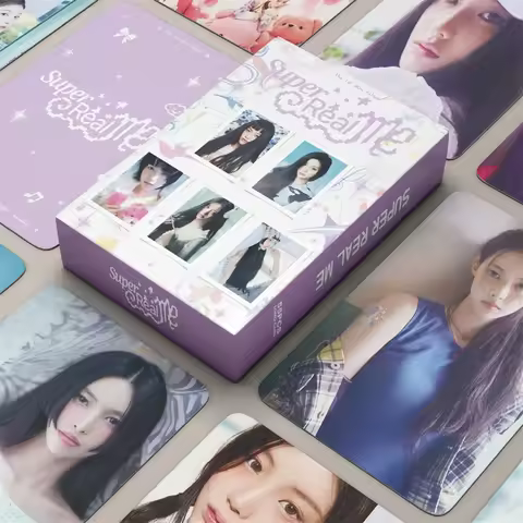 55pcs/set KPOP New Girl Group ILLIT Album 1st Mini Album SUPER REAL ME LOMO Card WONHEE MINJU IROHA 