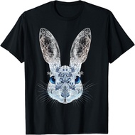 Bunny Animal Motif Blue Eyes Artwork Bunny T-Shirt