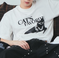 CATS FAVORITE T-SHIRT - WHITE