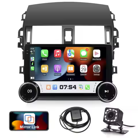 10.1'' Dual Knobs Android 13 Car Radio for Toyota Corolla 2009-2013 Car Stereo Wireless Carplay, HD 