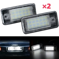 For Audi A3 A4 A5 A6 A8 Q7 RS4 RS6 2PCS 18 LED Error Free Number Plate Lights License Lamps Plug and