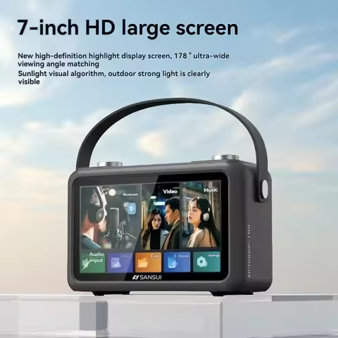 40W high-power subwoofer SANSUI F58 7-inch high-definition screen karaoke Bluetooth speaker lyrics d