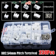 PISTACHIO 230Pcs 2.54mm Pitch Terminal, XH2.54 Housing Kit Pin Connector, 2p 3p 4p 5pin Male And Fem