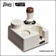 Bincoo Wooden Tamper with Base Bincoo Knock Box Bincoo Coffee Distributor Bincoo Tamper