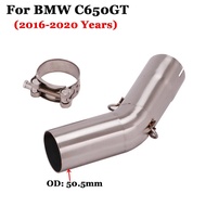 Motorcycle Exhaust Systems Slip On For BMW C650 Sport C650GT 2016-2020 Stainless Steel Middle Link