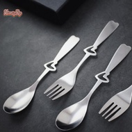 honeybird 1Pc/Set Heart-shaped Stainless Steel Coffee Stirring Spoon Dessert Ice Cream Spoon Scoop T