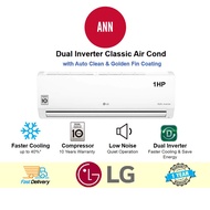 LG 1.0HP R32 Dual Inverter Classic Aircond Air Conditioner S3UQ09WA5AB/S3NQ09WA5AB (S3-Q09WA5AB) Aut