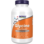 NOW Glycine Pure Powder 1LB 454g 151 Servings Support Nervous System Restful Sleep Now Foods