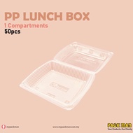 BX 290 Plastic Disposable PP Lunch Box 1 Compartments  / Food Container (50's) 290