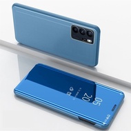 casing oppo reno 6 5g soft case double side mirror sim back cover kaca - biru reno 6 5g