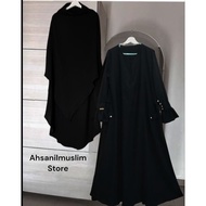 Amira gamis one set syar'i gamis pluss French khimar butterfly jumbo khimar syar'i Eid clothes lates