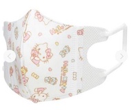 （現貨-30%off）PFE/BFE/VFE 99%  2-3歲（5張入) 約10x9cm kids mask  3層不織布/ 熔噴無紡布 3D立體型幼兒口罩 日本全國口罩工業會認證  Sanrio Hello Kitty 吉蒂貓  日本直送 全新品