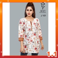 JEEL Floral Design Printed Short Kurtis For Women's