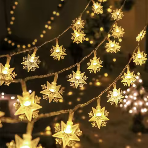 1.5M/3M/6M/10M LED Star Moon Fairy String Lights New Year 2023 Xmas Tree Christmas Party Home Indoor