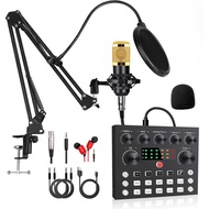 V8S Mobile Phone Sound Card English Podcast Equipment Set bm8 Microphone Singing Mobile Phone F998 S