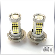 [2PCs] Super Bright H7 66 LEDs Projector Lens Bulb White Colour 12V