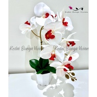 Gubahan Orkid 3D Latex 1 Tangkai| Gift Raya| Bunga Orkid Hiasan| Orchid 3D Latex| Bunga Hiasan Deco|