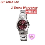 [2YEARS WARRANTY] Casio Ladies Enticer LTP-1241D-4A2 Analogue Youth Ladies LTP-1241D JAM PEREMPUAN