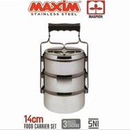 Maspion R-34 3-Tier STAINLESS STEEL Food Container, Size 14 CM