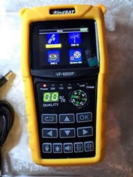 VF-6800P 衛星信號計 DVB-S2/T-C MPEG4 衛星查找器 2.4 吋 LCD HD 數位衛星搜尋器 適用於電視接收器,附手電筒指南針，英文和外文操作，沒有中文，英文說明書，機身新淨