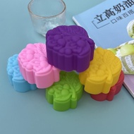 5Pcs 5cm Various Flower Designs Silicone Mold Chocolate Pudding Ice Mould Cupcake Cake Tools DIY Soa