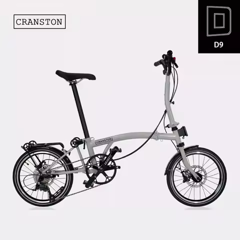 CRANSTON D9 Retro Ultralight M/S 16-inch 349 Wheels 9-Speed Dual Disc Brake CRMO Folding Bicycle For