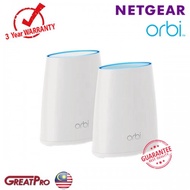 NETGEAR AC2200 (1 ORBI ROUTER & 1 ORBI SATELLITE) TRI-BAND WIFI SYSTEM (RBK40)