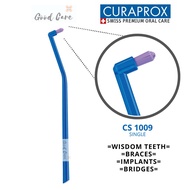 Curaprox CS1009 Single Tufted Toothbrush (9mm) [Made in SWITZERLAND] *for hard to reach Wisdom Teeth