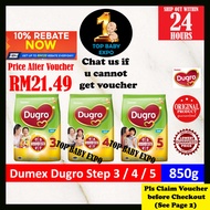 Dumex Dugro 3 / 4 / 5 (Asli / Madu / Coklat) (850g) Exp: 11/2026 (Original / Honey / Chocolate) (New