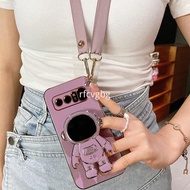 Casing Samsung Galaxy Note8 Note9 Note10 Note 10 Plus Case Electroplating Astronauts Holder Soft Case With Lanyard