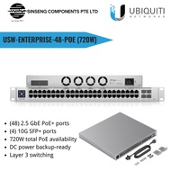 Ubiquiti UniFi USW-Enterprise-48-PoE 48 Port 2.5GbE PoE+ and 10G SFP+ Managed Switch - 1 Year Local 